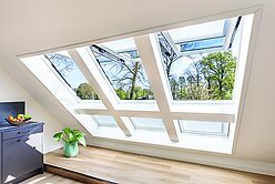 Öffnungsweite eines Dachfensters