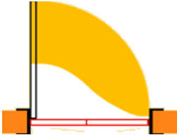 Raumspartür (Drehfalttür)